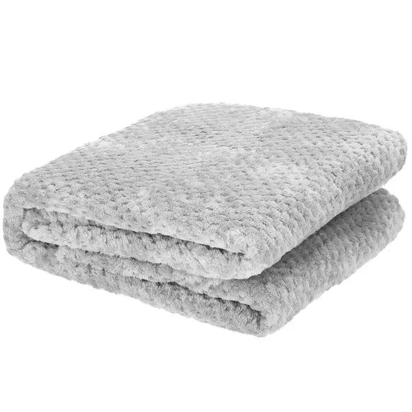 Puha plüss takaró 200x220 cm, szürke, 250 g/m² – Springos