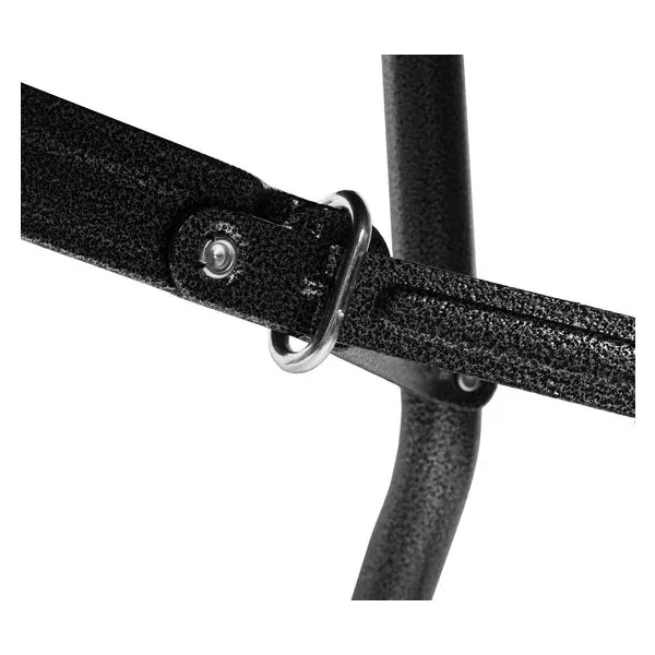 Összecsukható fekete kerti asztal HDPE lappal, 180×74 cm