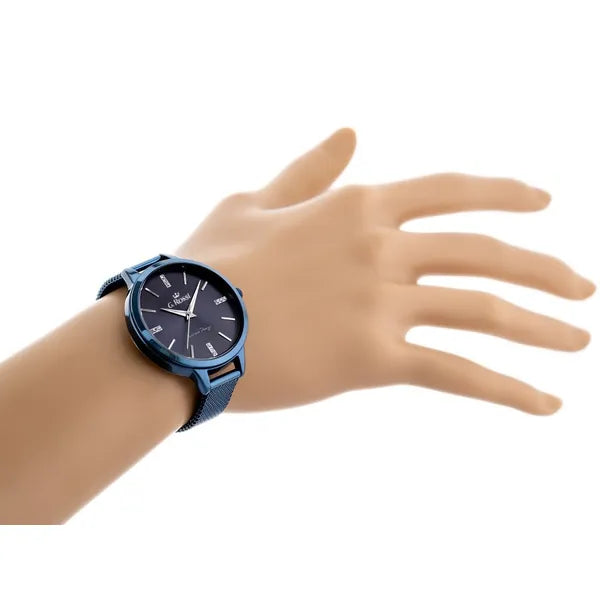 G. Rossi női karóra, kék fémszíj, 33 mm számlap, WR30, Miyota