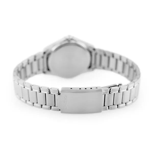 Casio LTP-1183A női karóra, fekete számlap, nemesacél ezüst, WR50, 28 mm