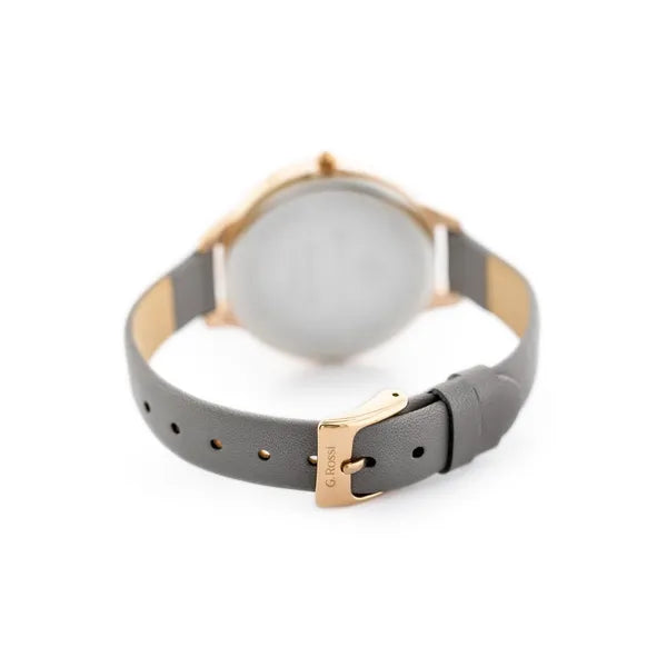 G. Rossi 11312A-3G3 női karóra, rózsaarany 36 mm tok, szürke bőrszíj