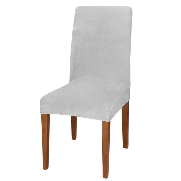 Univerzális szürke velúr-spandex székhuzat, rugalmas, 38–52×45–70 cm