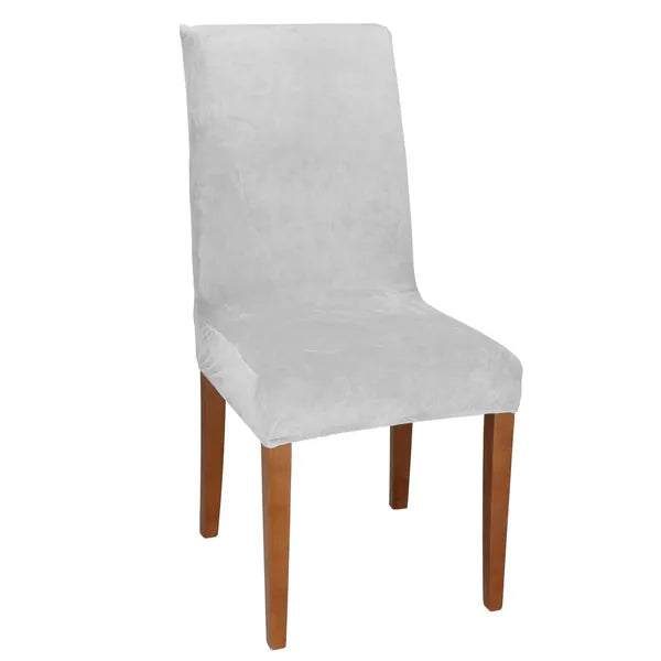 Univerzális szürke velúr-spandex székhuzat, rugalmas, 38–52×45–70 cm