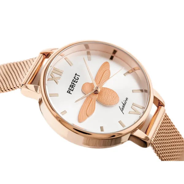 Perfect női karóra, rosegold acél szíj, kvarc, 38 mm, WR30