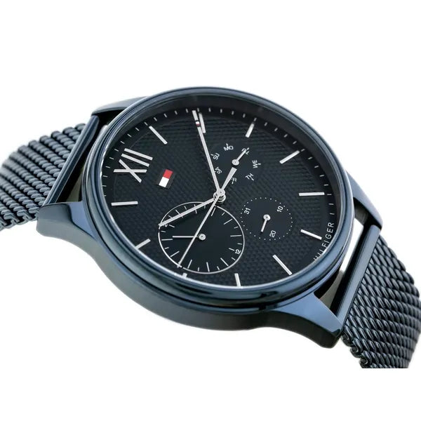 Tommy Hilfiger Damon férfi karóra, rozsdamentes acél, kék, 44 mm