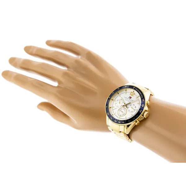 Tommy Hilfiger Luke férfi karóra arany nemesacél 46 mm WR50 kvarc