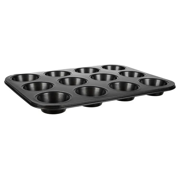 Teflonos muffin sütőtepsi 35×26 cm, 12 szilikon formával