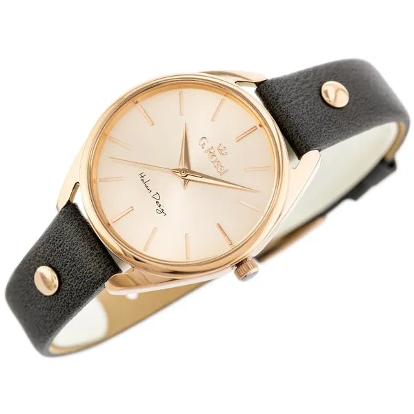 G.Rossi női karóra rosegold tok 30 mm barna bőrszíj WR30