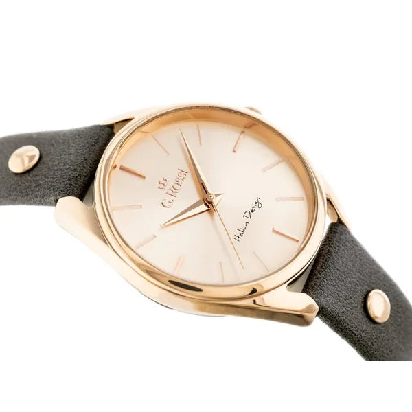 G.Rossi női karóra rosegold tok 30 mm barna bőrszíj WR30