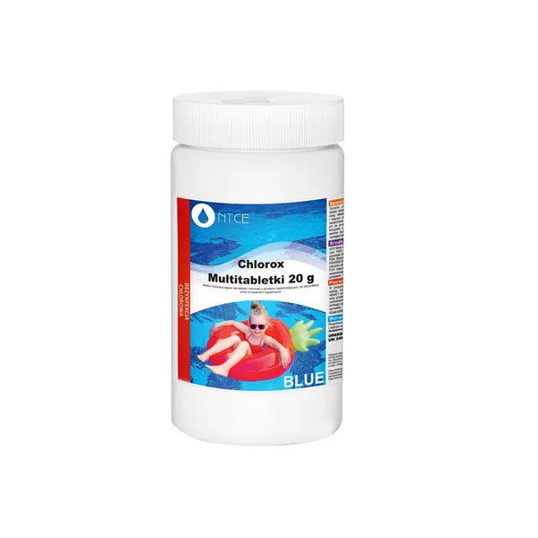 Multifunkciós klórtabletta, 20 g szemcse, 1 kg, uszodai fertőtlenítésre