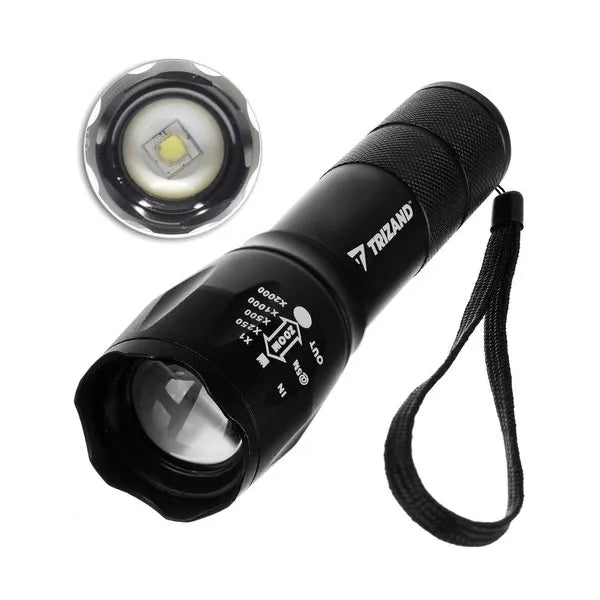 CREE T6 taktikai LED zseblámpa USB-töltés, 3 üzemmód, 300 m hatótáv