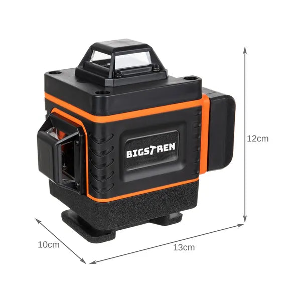 4D 16 vonalas 360° zöld lézerszintező, IP54, önbeálló, 2×1500 mAh akku
