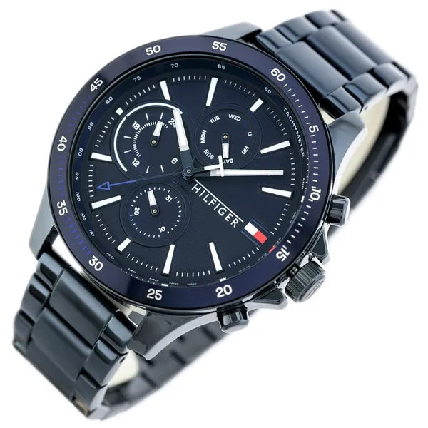 Tommy Hilfiger férfi karóra, 46 mm, acél szíj, kvarc, WR50