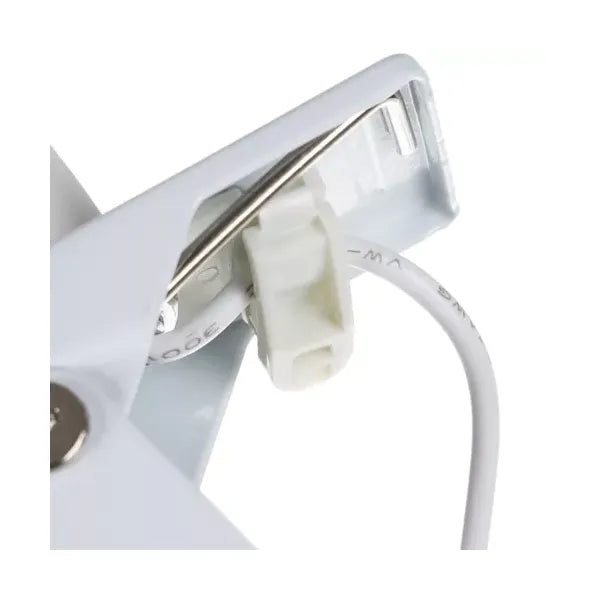 Fehér LED asztali lámpa csipesszel és talppal, USB, 3 szín, 10 fényerő
