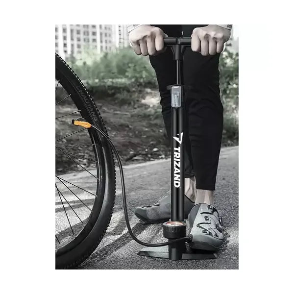 Talpas pumpa manométerrel, 16 bar, 70 cm tömlő, autó/kerékpár szelep