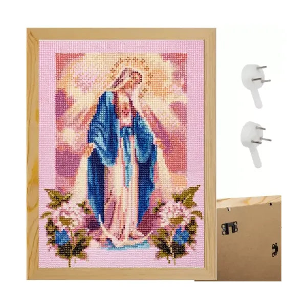 Fenyőfa képkeret plexi előlap, 28×38 cm, 30×40 mozaikhoz
