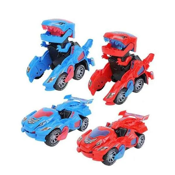 Turbodino átalakuló játékautó - piros