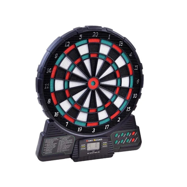 Elektromos darts tábla, 18 játék, LCD kijelző, Ø30 cm, 6 nyíl