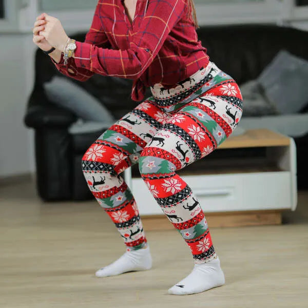 Ünnepi meleg leggings - l-xl