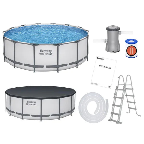 Bestway Steel Pro Max acélvázas kerti medence szett 427x122 cm 15232 l