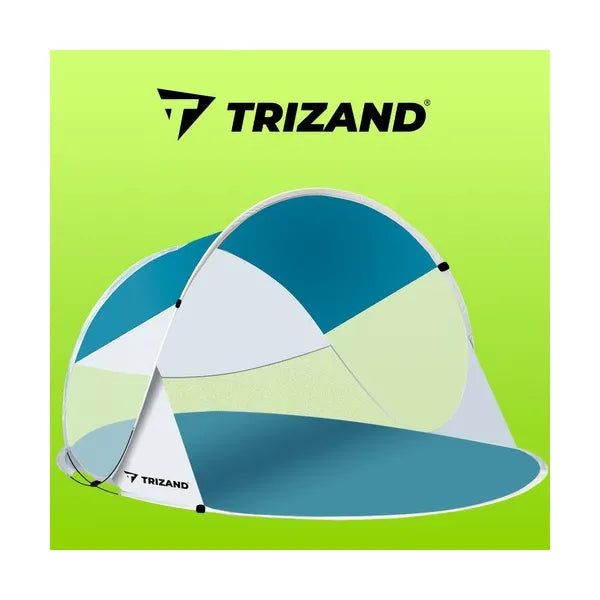 Turkiz-fehér pop-up strandsátor, 2 személyes, 190×120×90 cm