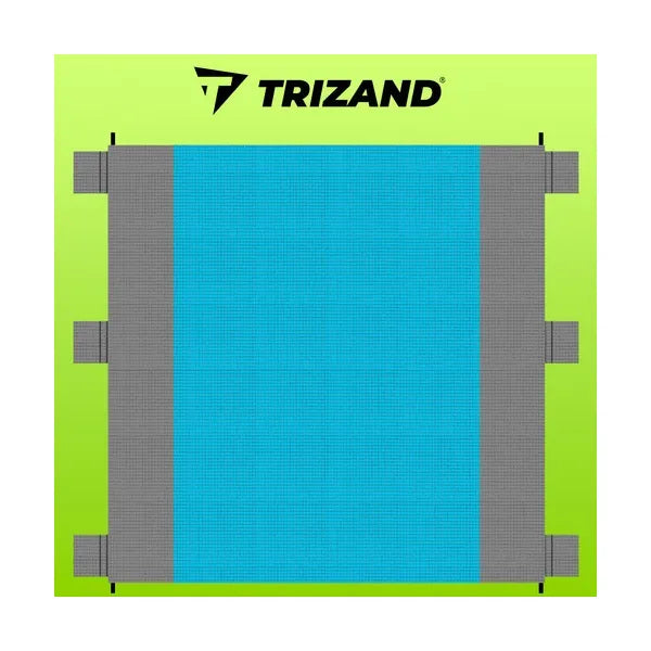 Vízhatlan XXL strand- és pikniktakaró zsebekkel 208×208 cm, szürke/kék