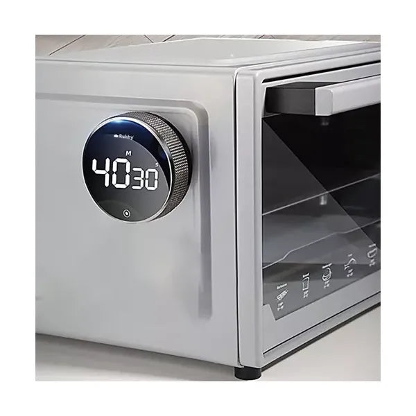 Digitális LED konyhai időzítő, mágneses, fekete, 0-99:55 perc