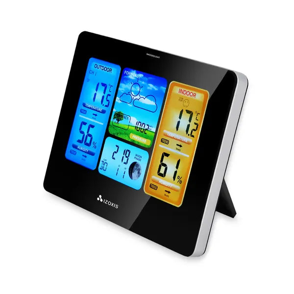 Vezeték nélküli LCD időjárás-állomás külső érzékelővel, hőmérő/higrométer