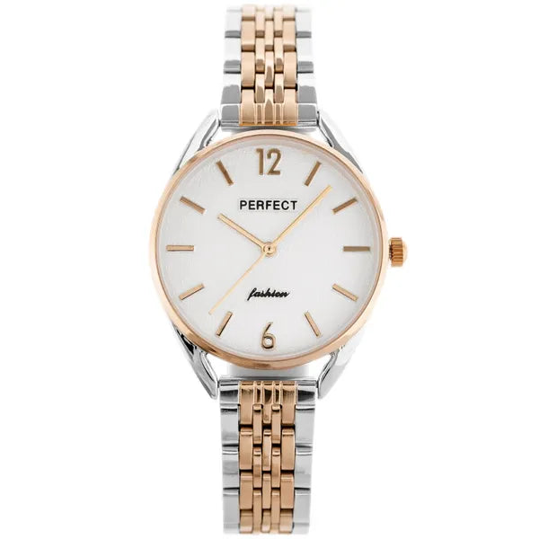 Női kvarc karóra ezüst/rosegold fém szíjjal 34 mm, WR30