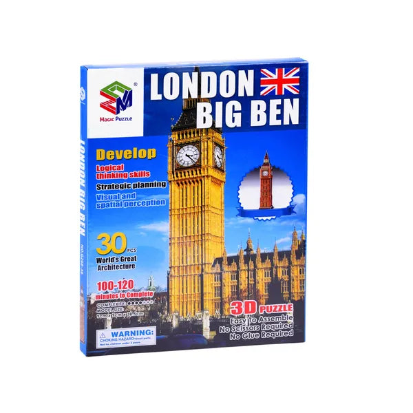 30 db-os 3D Big Ben puzzle karton makett, 38,5 cm
