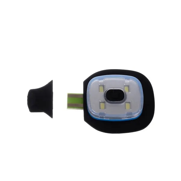 Neonsárga, USB-tölthető LED lámpás, kétrétegű téli sapka, uniszex