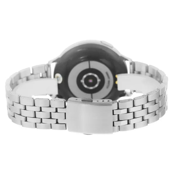 Női okosóra IP68, 1,4'' TFT kijelző, EKG, pulzoximéter, rozsdamentes ezüst szíj