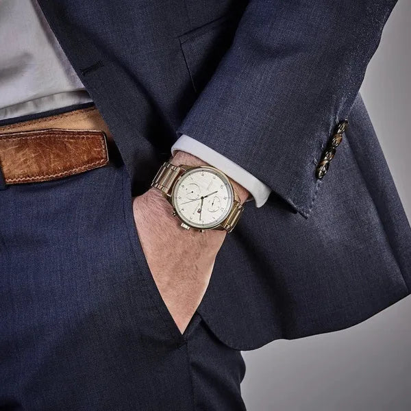 Tommy Hilfiger férfi karóra, arany rozsdamentes acél, 44 mm, WR50