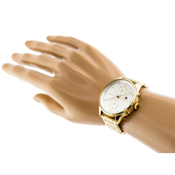 Tommy Hilfiger férfi karóra, arany rozsdamentes acél, 44 mm, WR50