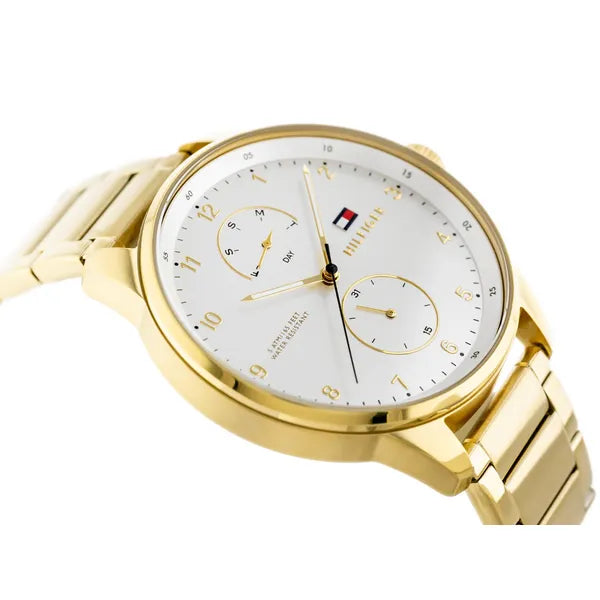 Tommy Hilfiger férfi karóra, arany rozsdamentes acél, 44 mm, WR50