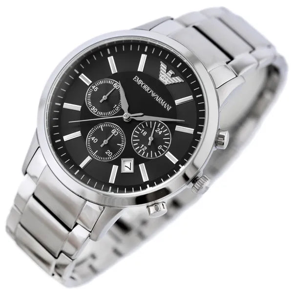 Emporio Armani Renato férfi kronográf karóra, 42 mm, rozsdamentes acél, WR50