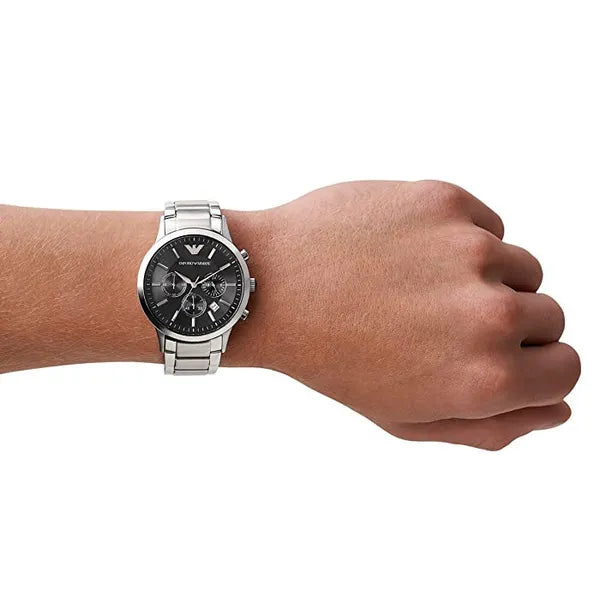 Emporio Armani Renato férfi kronográf karóra, 42 mm, rozsdamentes acél, WR50