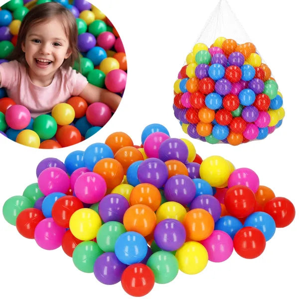 Színes játszógolyók készlet gyerekeknek, 100 db, 5,5 cm, BPA-mentes