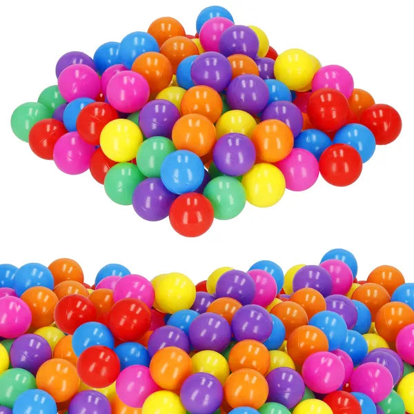 Színes játszógolyók készlet gyerekeknek, 100 db, 5,5 cm, BPA-mentes