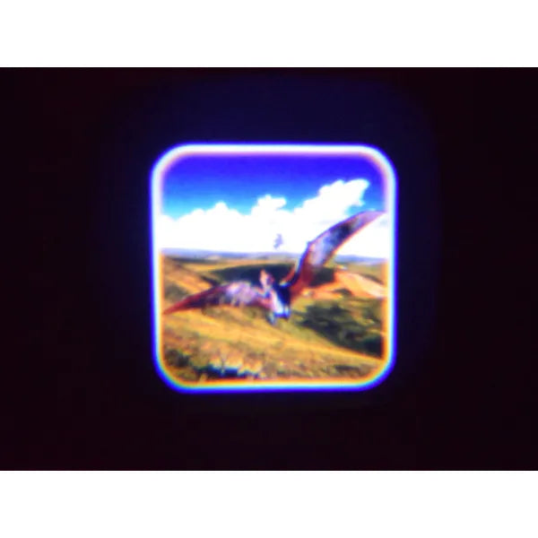 Dinoszauruszos dia vetítő zseblámpa, 24 képpel, 14×3×3 cm