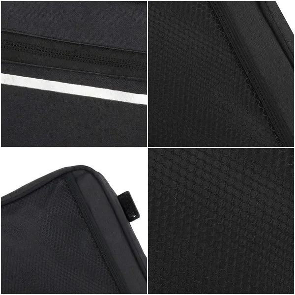 Fekete kerékpár vázra rögzíthető táska, 30x21x5 cm, poliészter