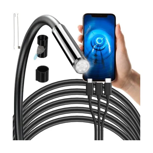 Full HD IP67 endoszkóp kamera, 2 m kábel, 8 LED, Android/iOS