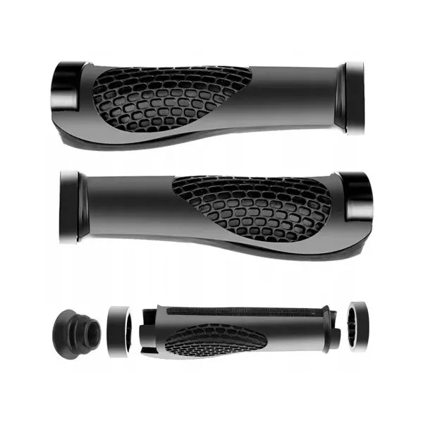 Kerékpár markolatpár, ergonomikus, csúszásmentes, 22 mm, 13 cm, fekete