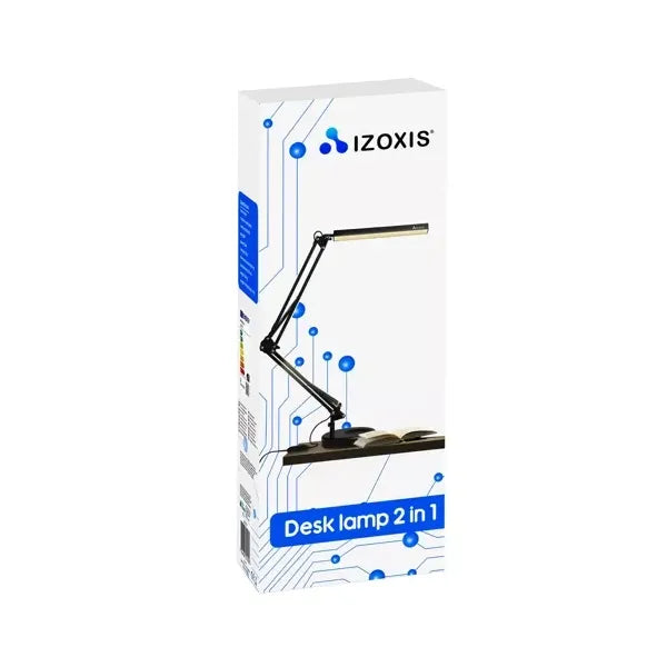 2 az 1-ben állítható LED asztali lámpa USB, csíptető/talp, 3 színhő, 10 fényerő