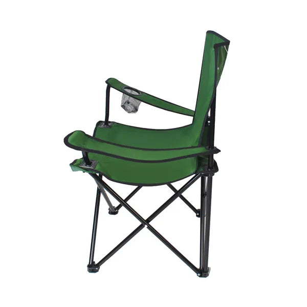 Összecsukható zöld horgászszék hordtáskával, 100 kg teherbírás