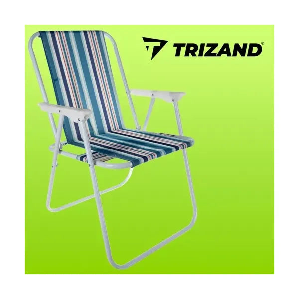 Trizand Bergamo kék acélvázas összecsukható kerti-camping szék 50×43×75 cm