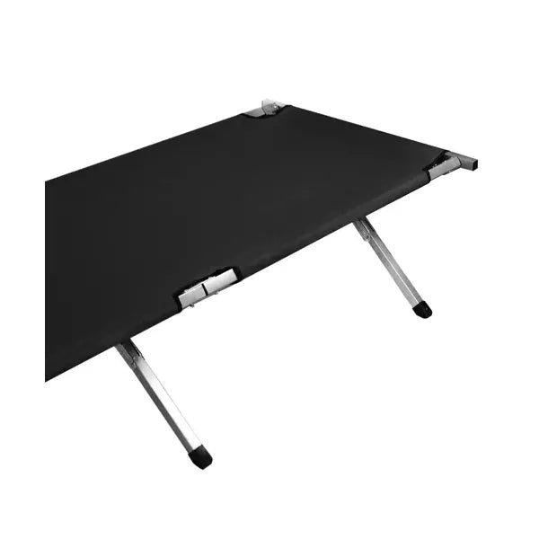 Összecsukható kempingágy 189×70 cm, fekete, 110 kg teherbírás