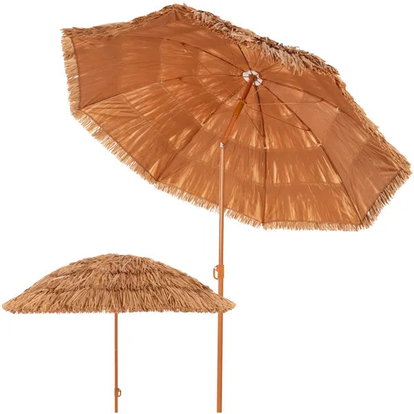 Strand napernyő 160 cm barna, dönthető, hordtáskával
