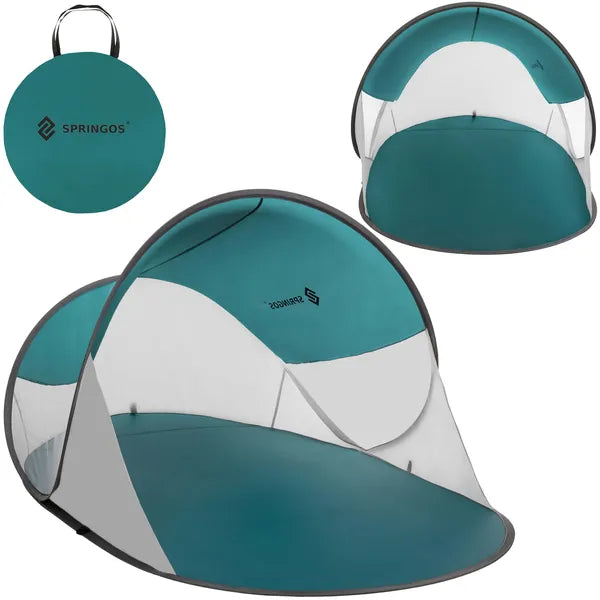 Springos pop-up strandsátor, UV-szűrős, 190×120×100 cm, 1 kg
