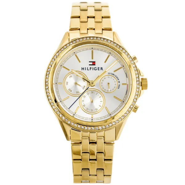 Női Tommy Hilfiger Ari karóra, arany nemesacél, 38 mm, WR30, dátumkijelző